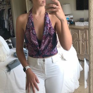 Free People Crop Halter Top